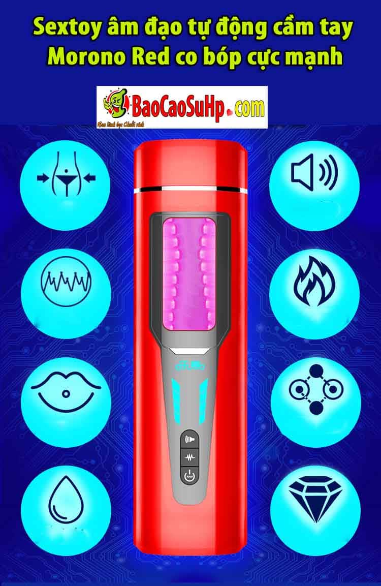 Sextoy Morono Red tự động co bóp cầm tay kích thích mạnh