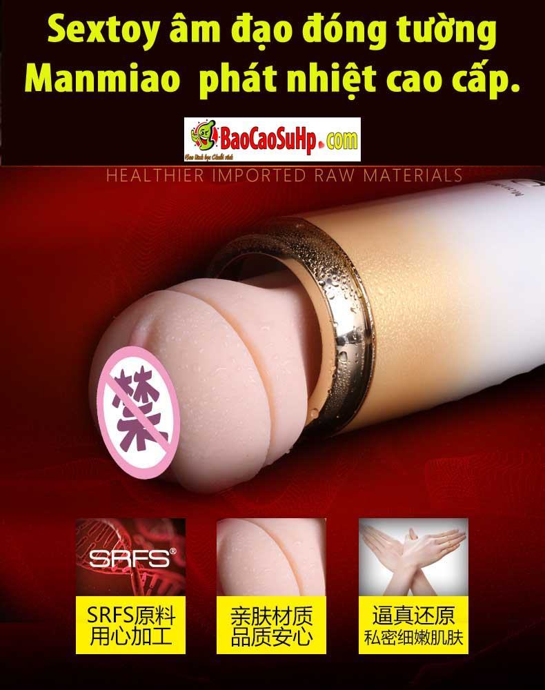 Sextoy âm đạo Manmiao cao cấp phát nhiệt kích thích cực đỉnh