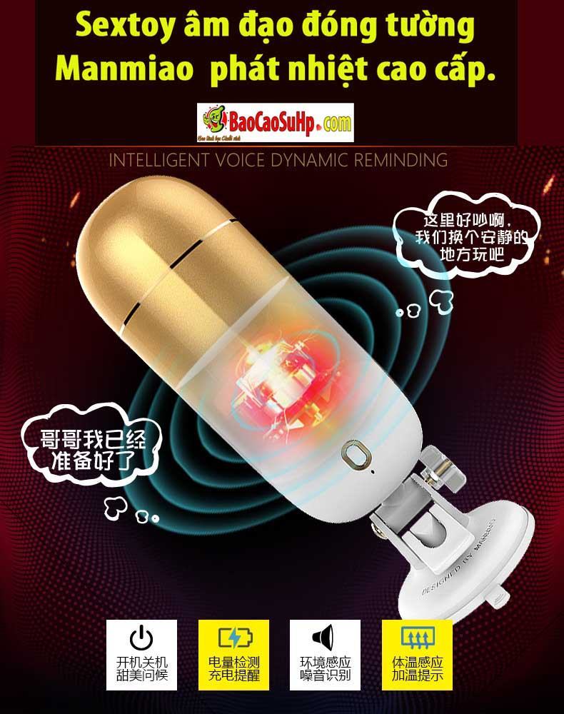 Sextoy âm đạo Manmiao cao cấp phát nhiệt kích thích cực đỉnh
