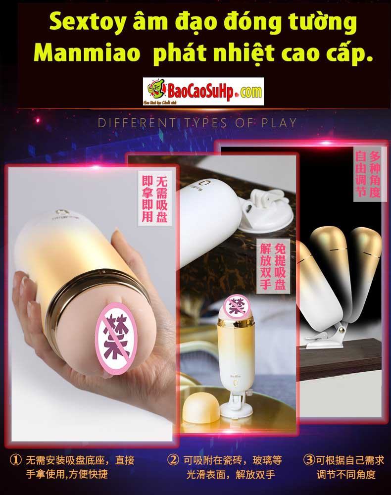 Sextoy âm đạo Manmiao cao cấp phát nhiệt kích thích cực đỉnh