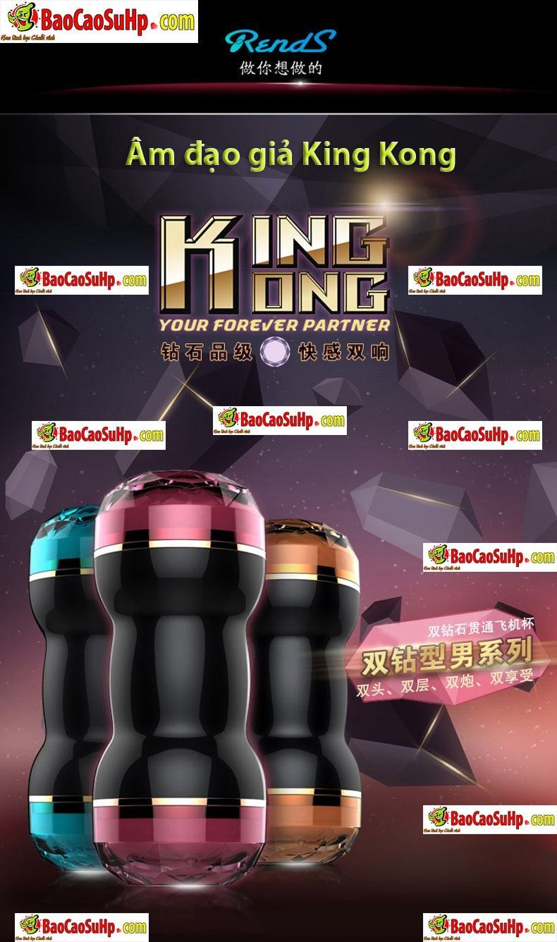 Địa chỉ bán Sextoy âm đạo giả cao cấp 2 đầu King Kong Rends loại tốt