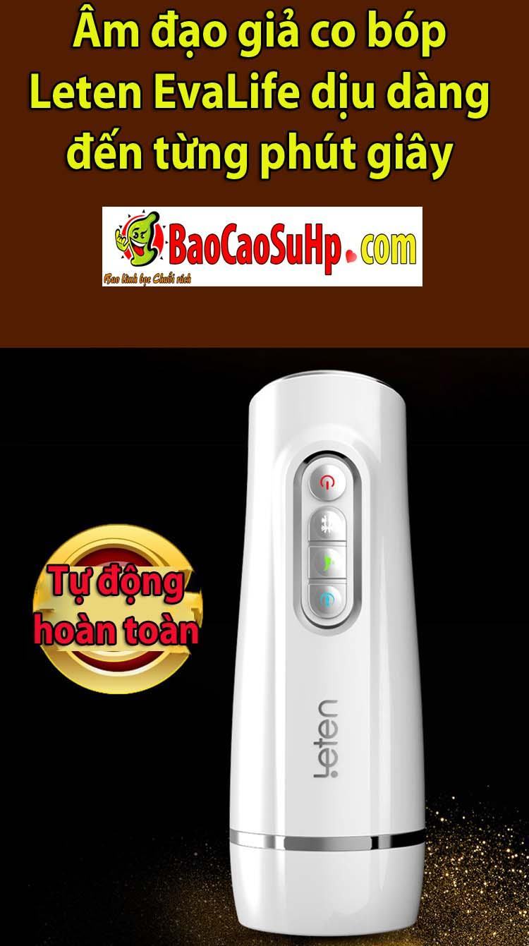 Âm đạo giả Leten EvaLife co bóp tự nhiên kích thích tối đa