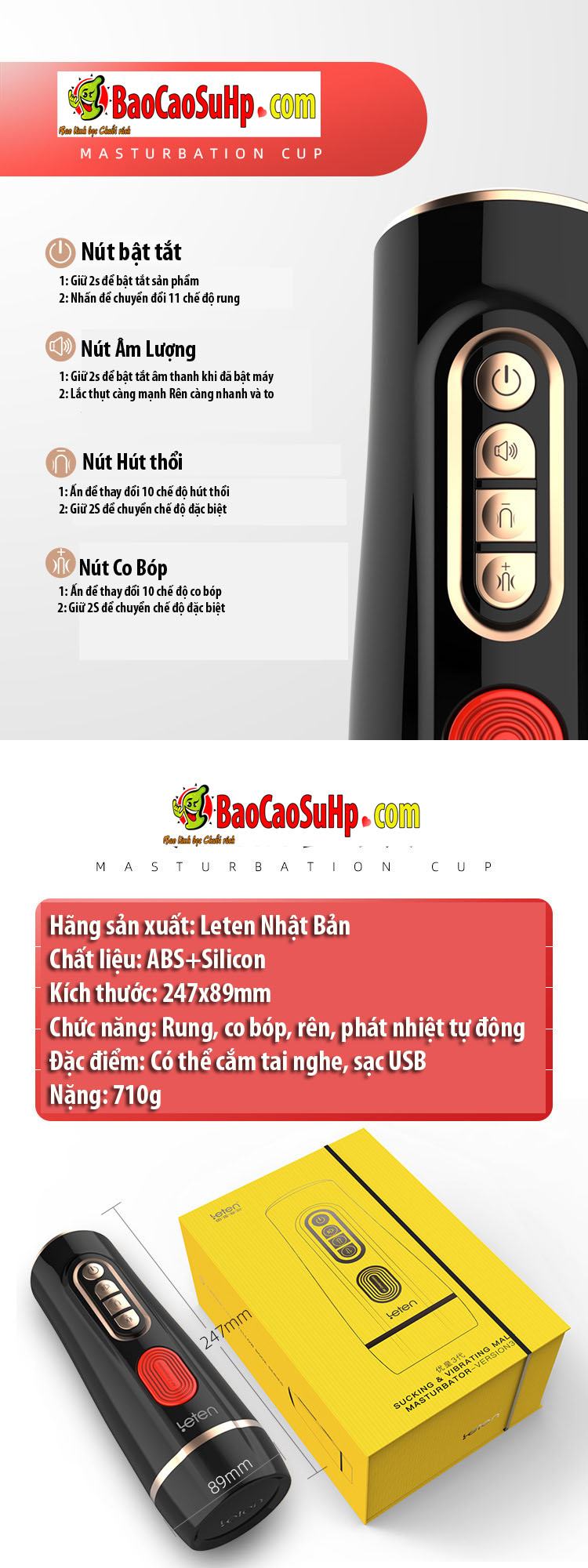 Cốc Thủ Dâm Tự Động Leten Youhuang Eve Life 2021 Mới Nhất