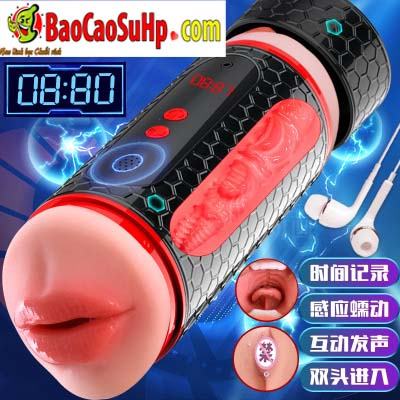 Cốc thủ dâm 2 đầu Jiuai Airplane Cup 5D màn hình LCD rung rên 