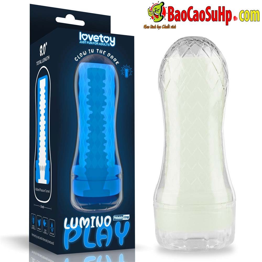 Cốc thủ dâm trong suốt Lovetoy USA Lumino Play Masturbator