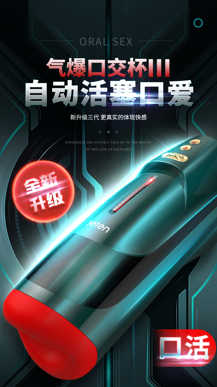 Cốc thủ dâm Leten Thunderstorm III mút thụt nóng tự động