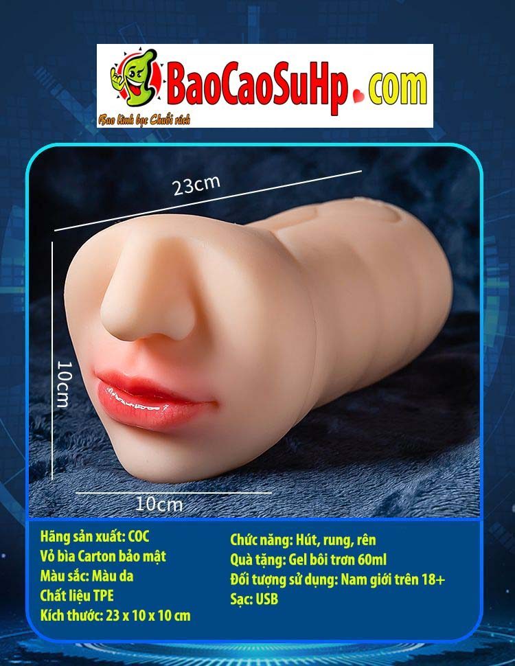 Miệng giả rung hút tự động COC Madeline 12kg tăng khoái cảm