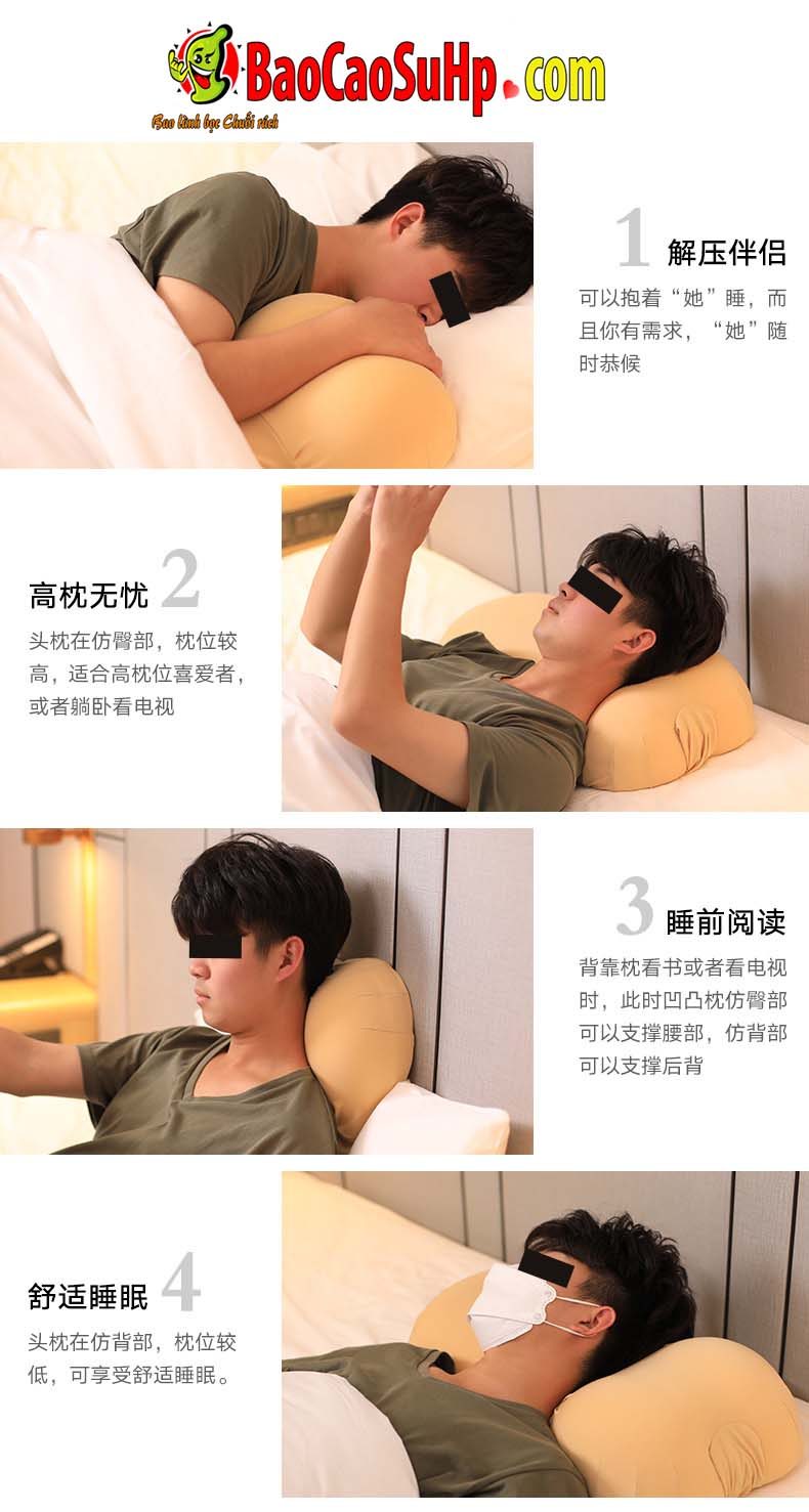 goi thu dam Man Pillow cho nam gioi 4 - Gối ôm dành cho nam giới thủ dâm ZZ41 Man Pillow êm ái mềm mại