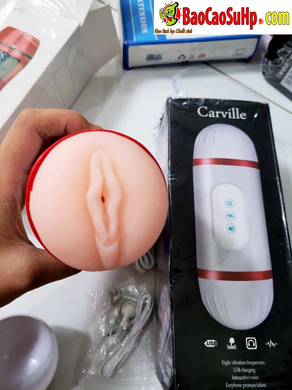 Cốc thủ dâm 2 đầu Cavill nhỏ gọn rung rên tăng khoái cảm nam giới