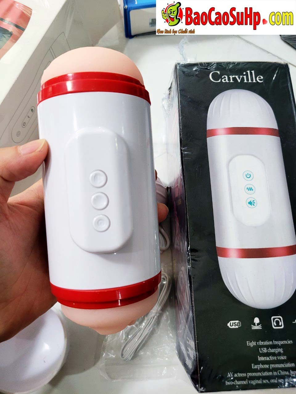 Cốc thủ dâm 2 đầu Cavill nhỏ gọn rung rên tăng khoái cảm nam giới