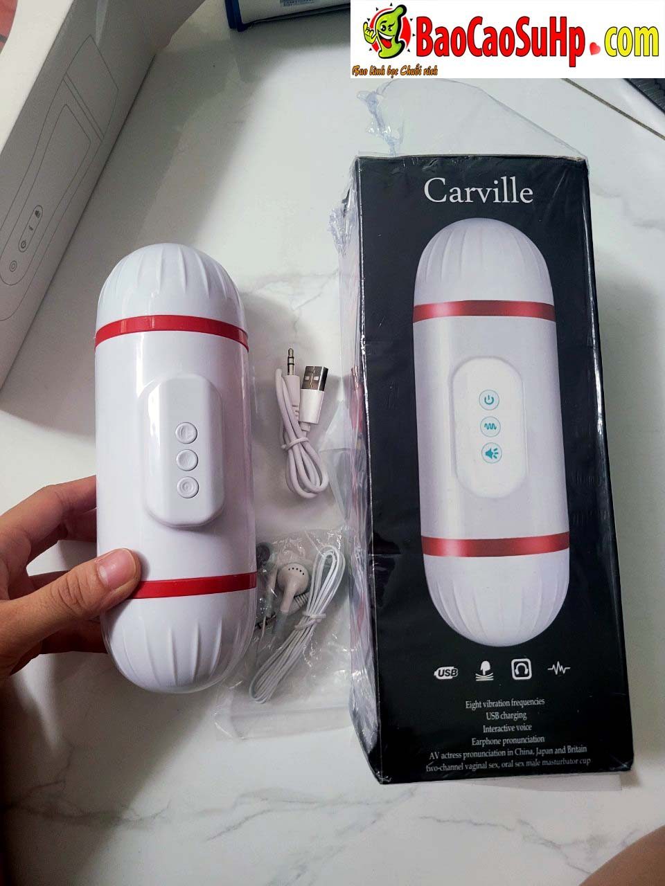 Cốc thủ dâm 2 đầu Cavill nhỏ gọn rung rên tăng khoái cảm nam giới