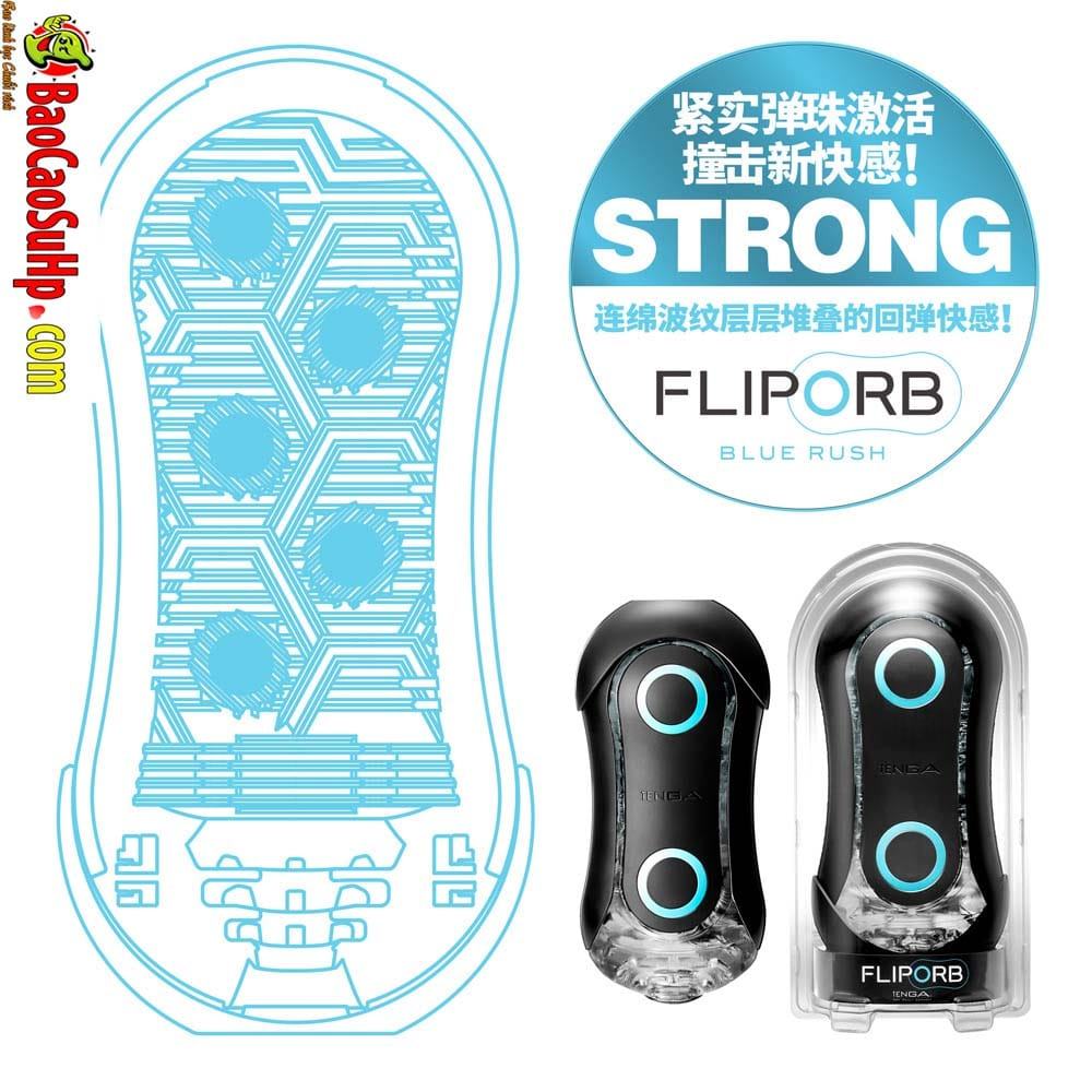 Cốc thủ dâm Nhật Tenga Flip ORB Blue Rush – Mạnh mẽ, chân thật