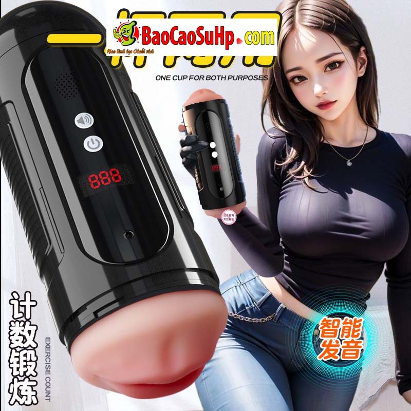 coc thu dam Jiuuy Black BONG Master 2 - Cốc thủ dâm 2 đầu Jiuuy Black BONG Master Rung rên 12 chế độ  