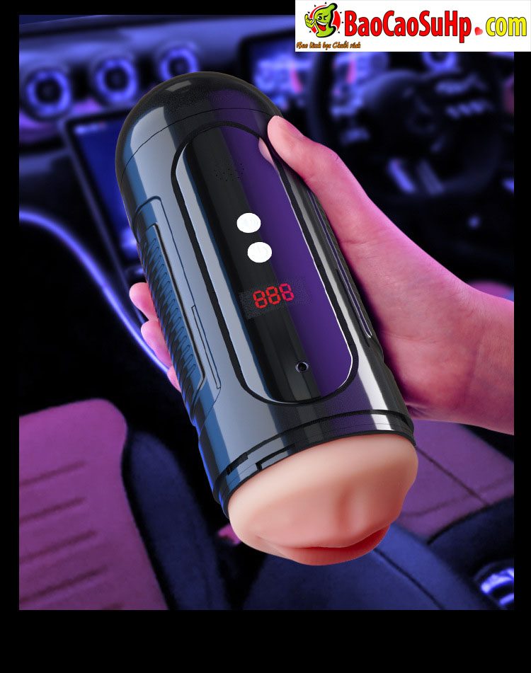 Cốc thủ dâm 2 đầu Jiuuy Black BONG rung 12 chế độ sướng cực