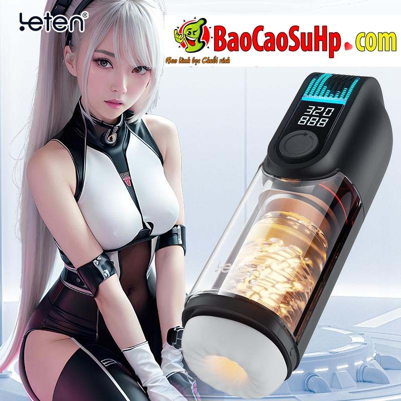 Cốc thủ dâm tự động Leten Thunder Black Hole Pro thụt mạnh siêu nhiệt