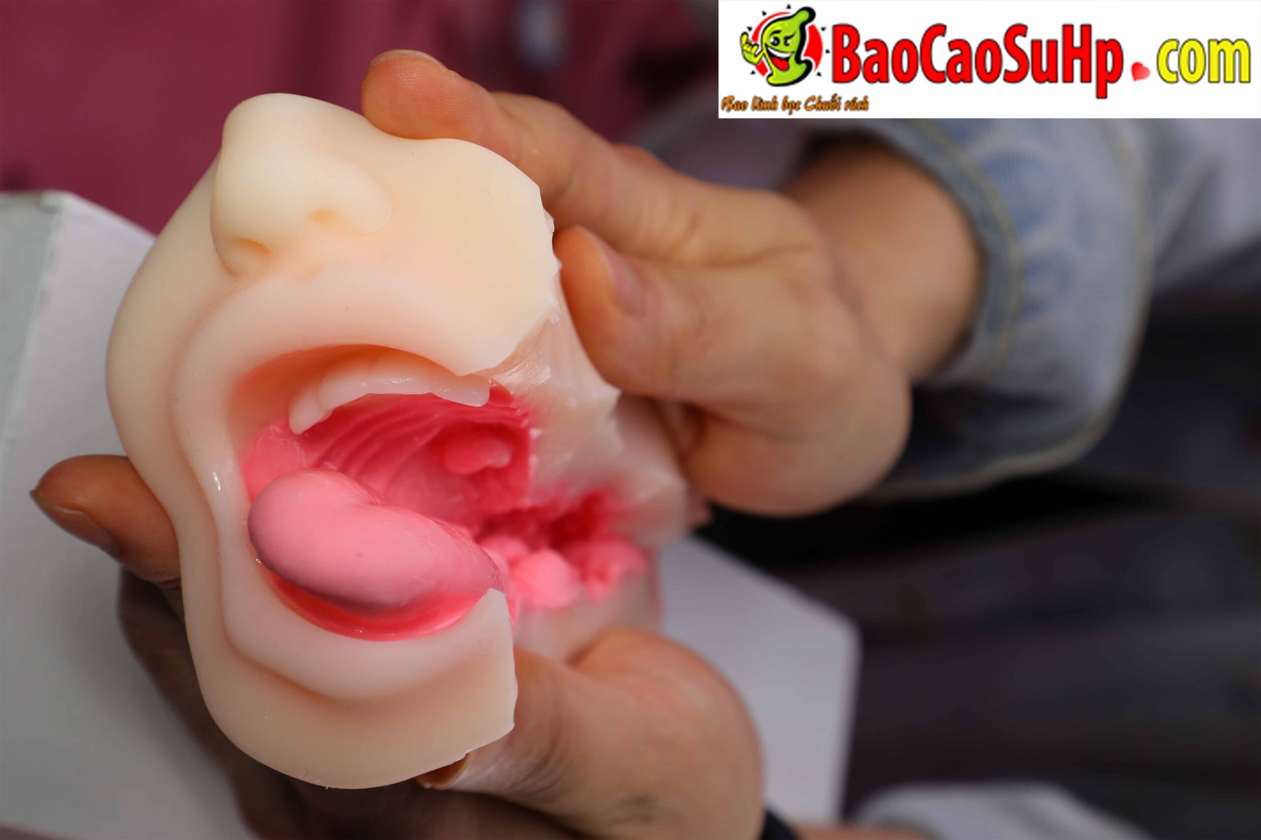 834A5979 scaled - Âm đạo nguyên khối 2 đầu miệng có lưỡi Mizzzee Erasmus 435g