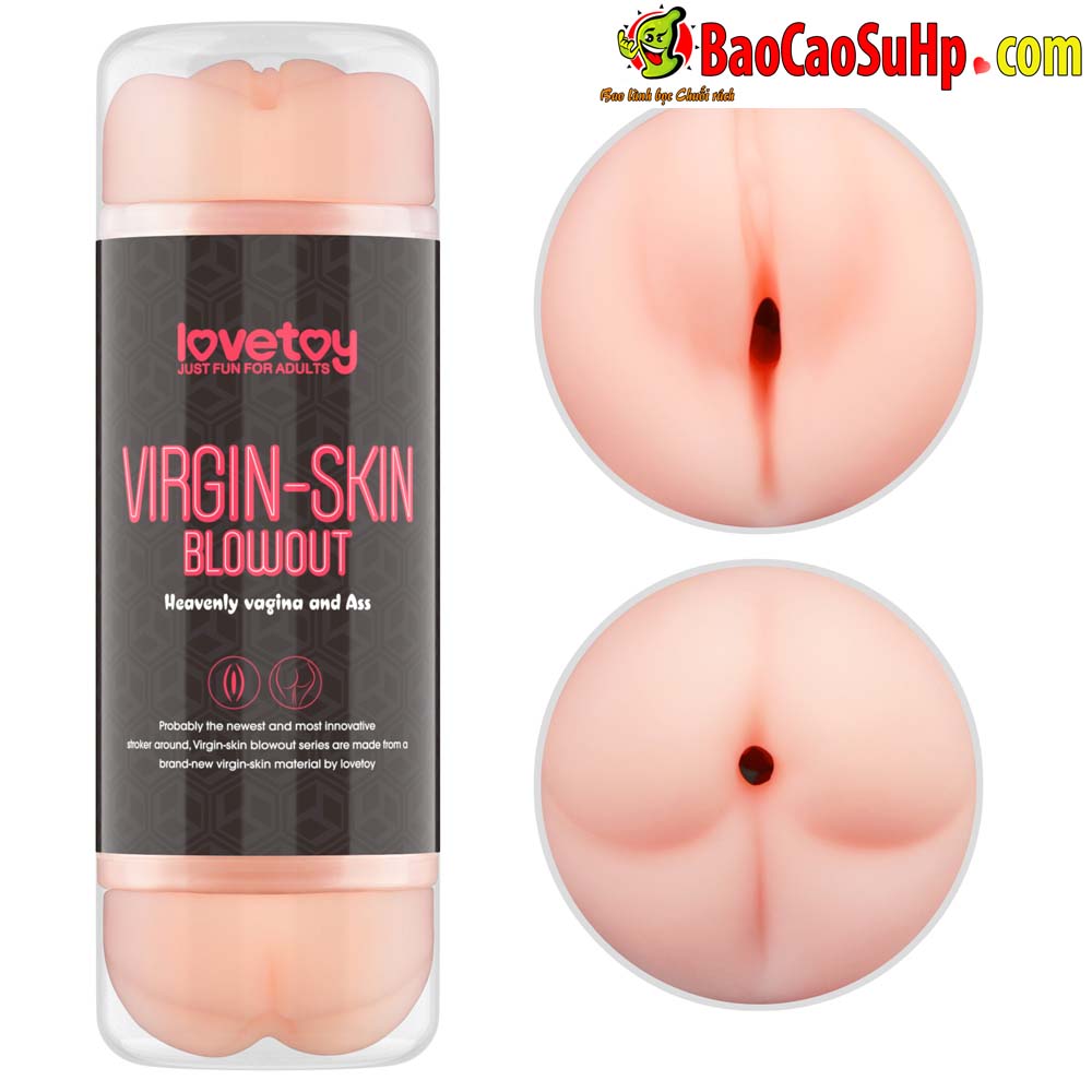 coc thu dam Lovetoy Virgin skin Blowout USA 7 - Cốc thủ dâm 2 đầu âm đạo và mông Lovetoy Virgin-skin Blowout USA