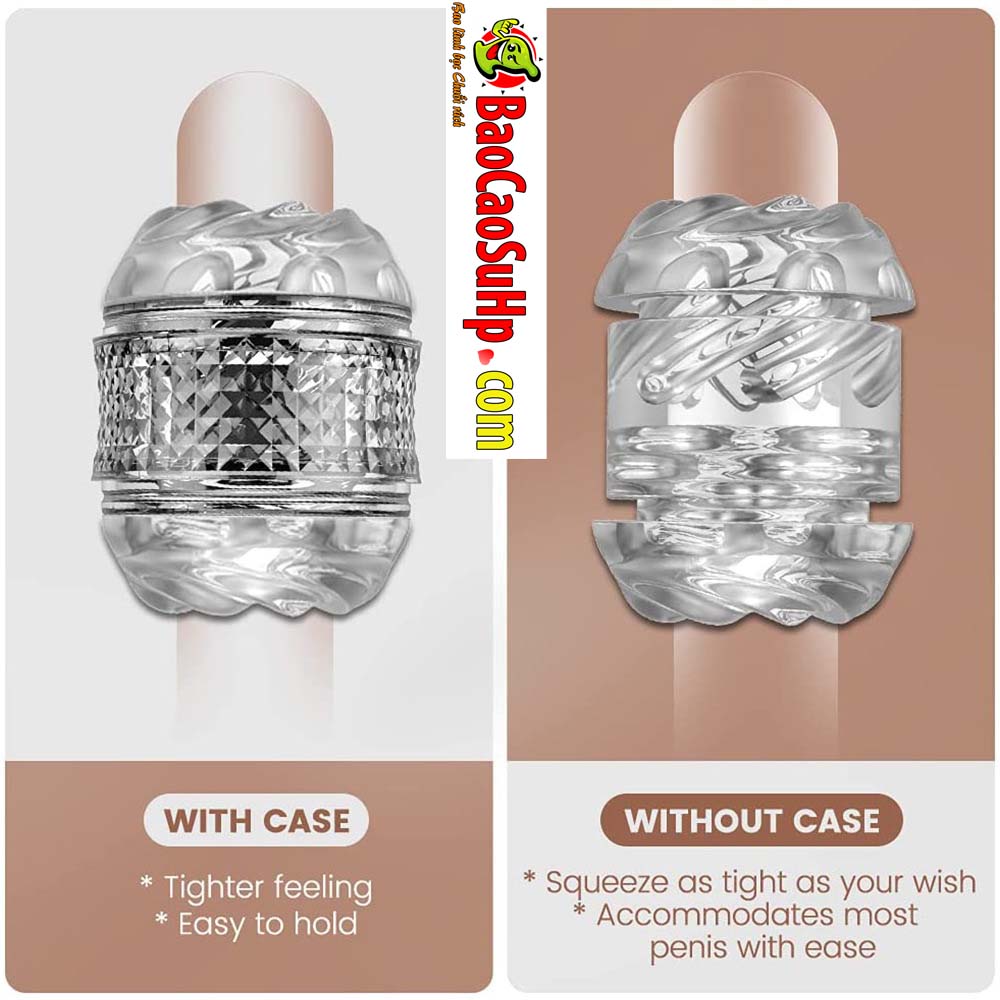Cốc thủ dâm trong suốt 2 đầu Air Short Tuning nhỏ gọn giá tốt