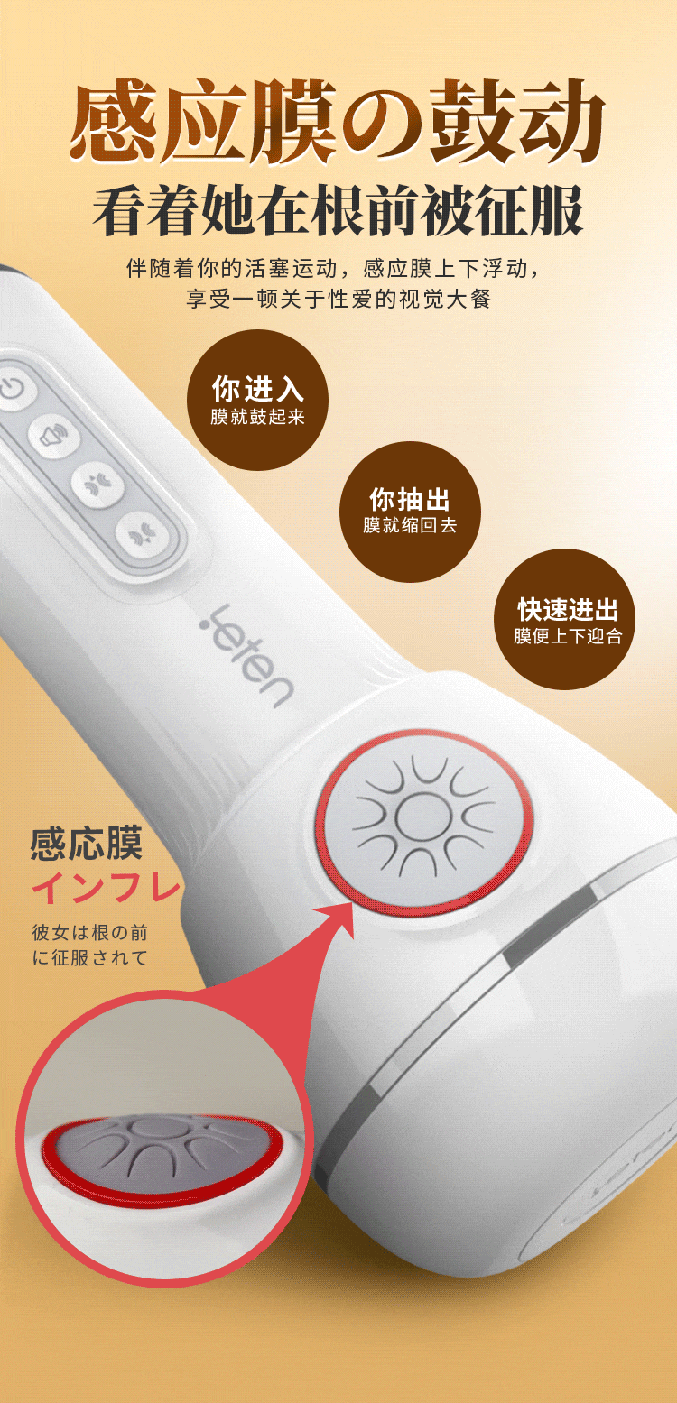 Coc thu dam co bop tu dong Leten vaginal contractions V4 20 - Cốc thủ dâm co bóp tự động Leten vaginal contractions V4
