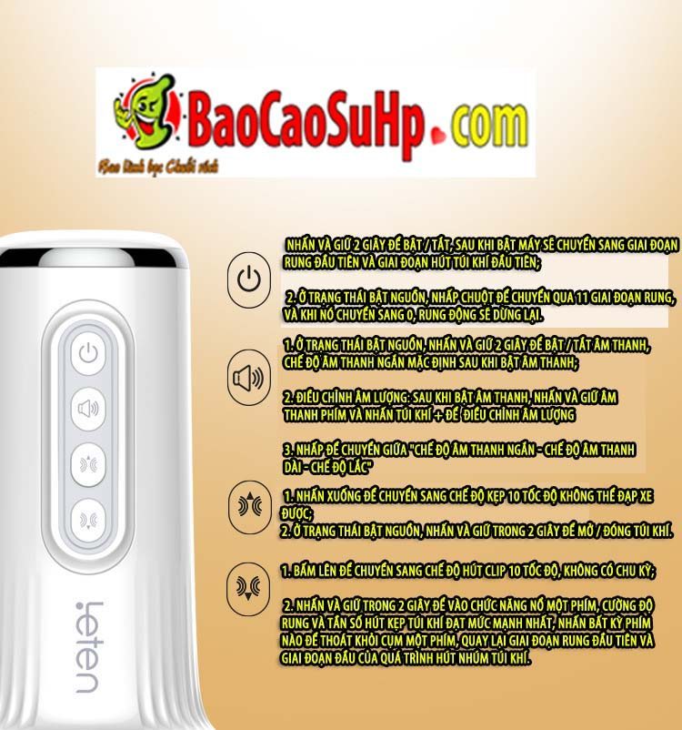 Coc thu dam co bop tu dong Leten vaginal contractions V4 25 - Cốc thủ dâm co bóp tự động Leten vaginal contractions V4