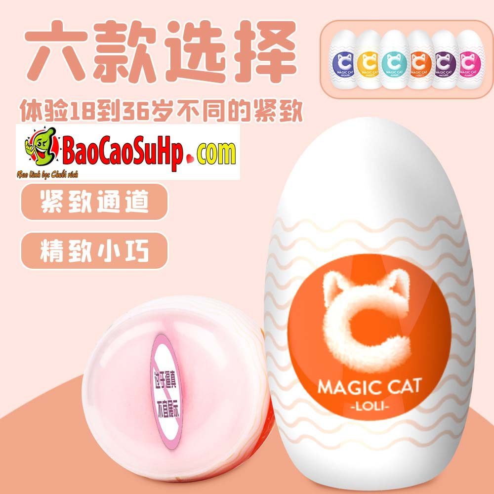 Bộ trứng thủ dâm Magic Cat 6 kiểu độc đáo, nhỏ gọn tiện lợi