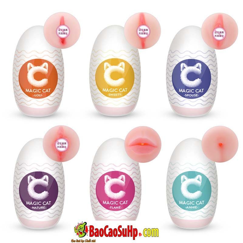Bộ trứng thủ dâm Magic Cat 6 kiểu độc đáo, nhỏ gọn tiện lợi