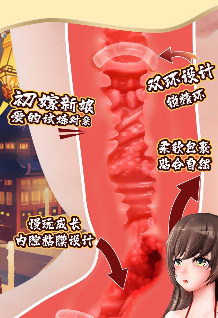 Âm đạo giả Meiki đỏ cao cấp kích thích thắt chặt cực thật 700g