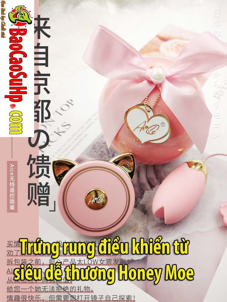 Trứng rung điều khiển Honey Moe siêu dễ thương, đồ chơi tình dục nhỏ gọn