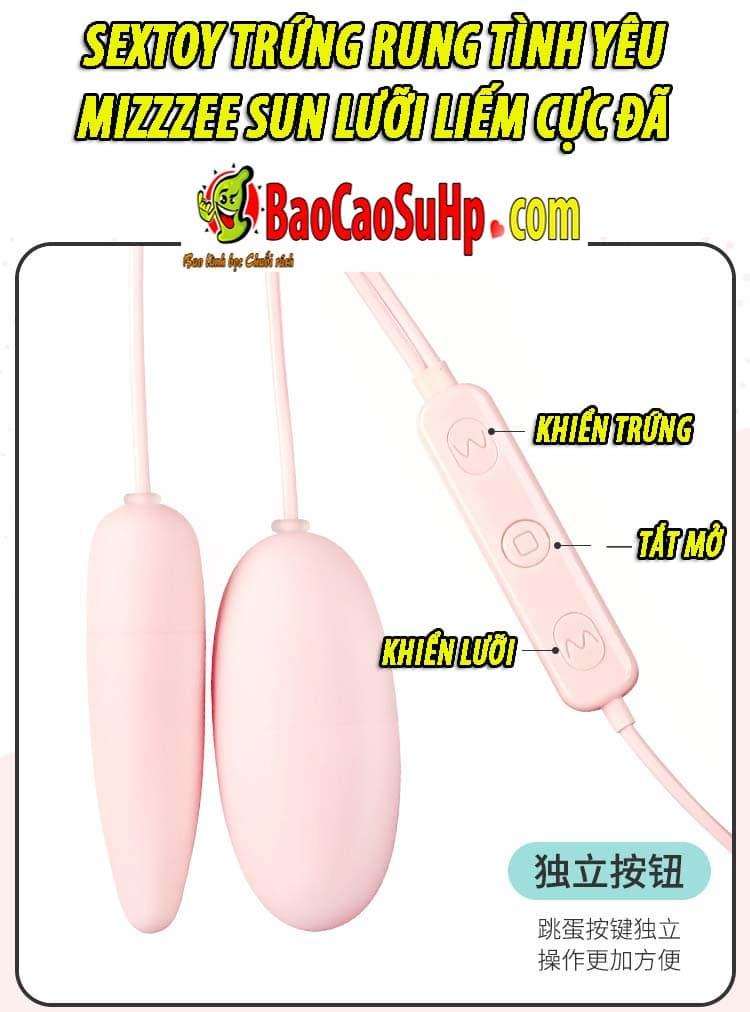 Trứng Rung Mizzzee Sun – Sextoy Lưỡi Liếm Đỉnh Cao, Kích Thích
