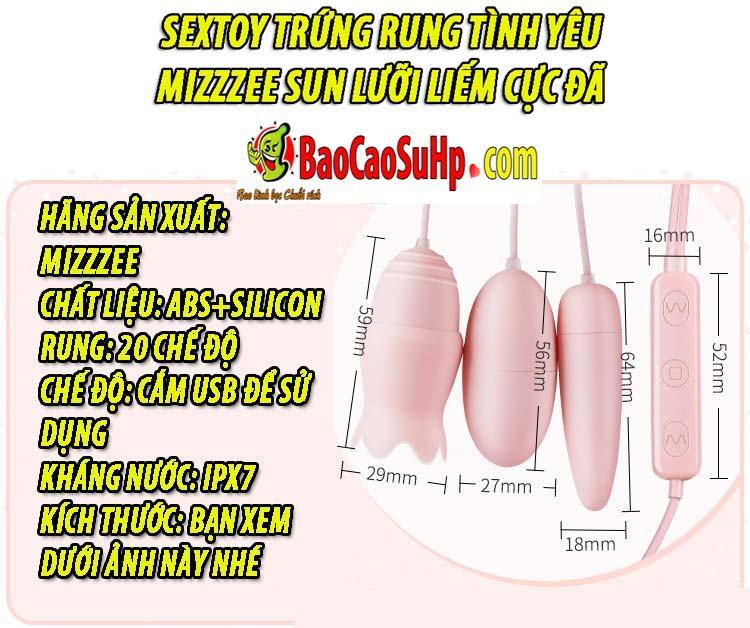 Trứng Rung Mizzzee Sun – Sextoy Lưỡi Liếm Đỉnh Cao, Kích Thích