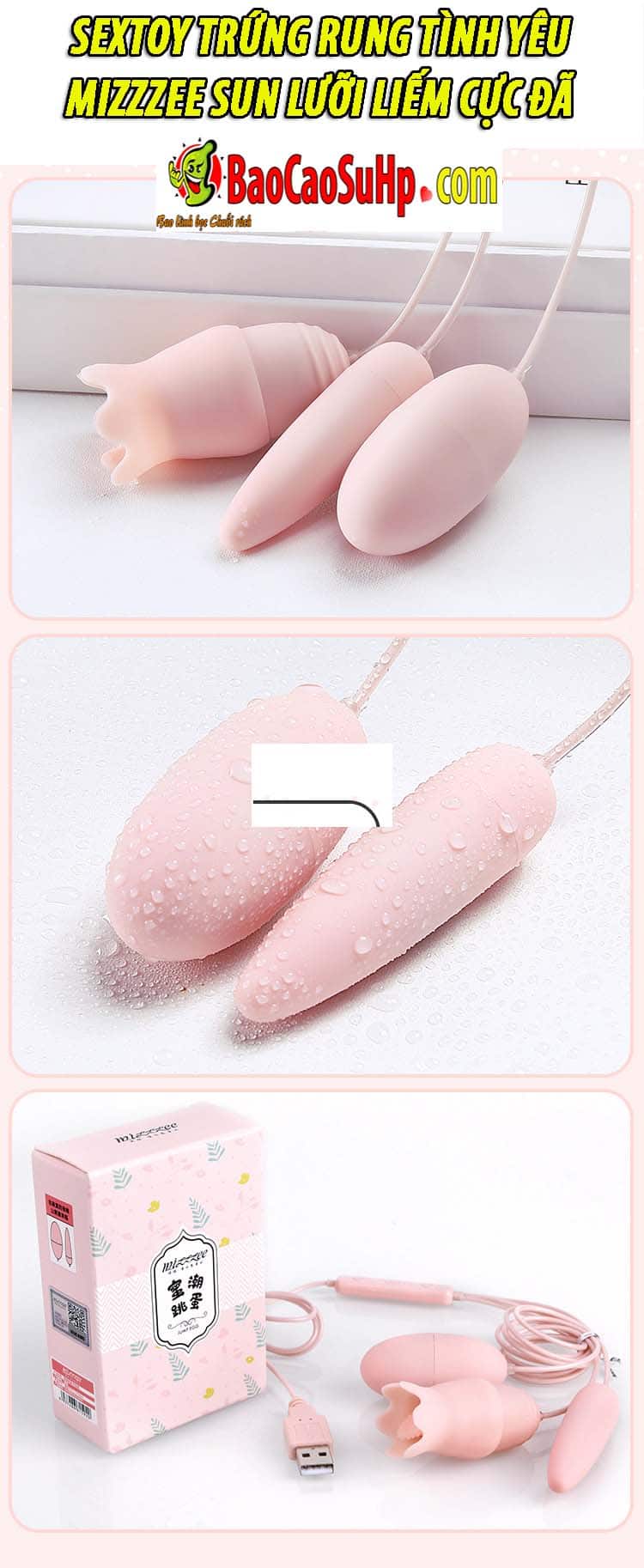 Trứng Rung Mizzzee Sun – Sextoy Lưỡi Liếm Đỉnh Cao, Kích Thích