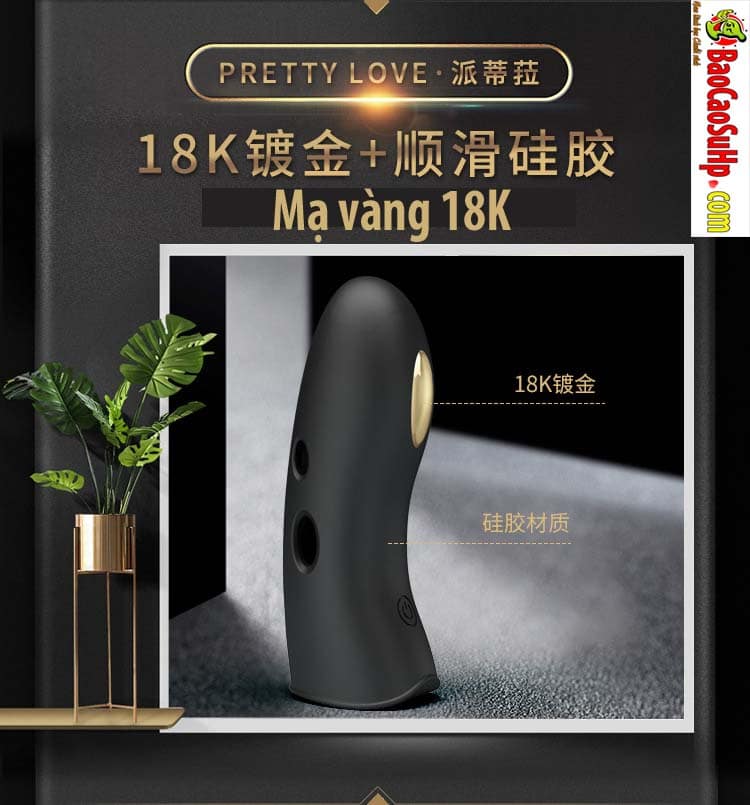 Sextoy ngón tay rung Baile Gold 18k Electric Marico cao cấp an toàn sức khỏe