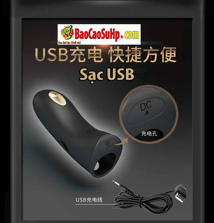 Sextoy ngón tay rung Baile Gold 18k Electric Marico cao cấp an toàn sức khỏe
