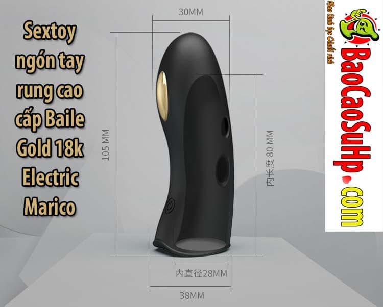 Sextoy ngón tay rung Baile Gold 18k Electric Marico cao cấp an toàn sức khỏe