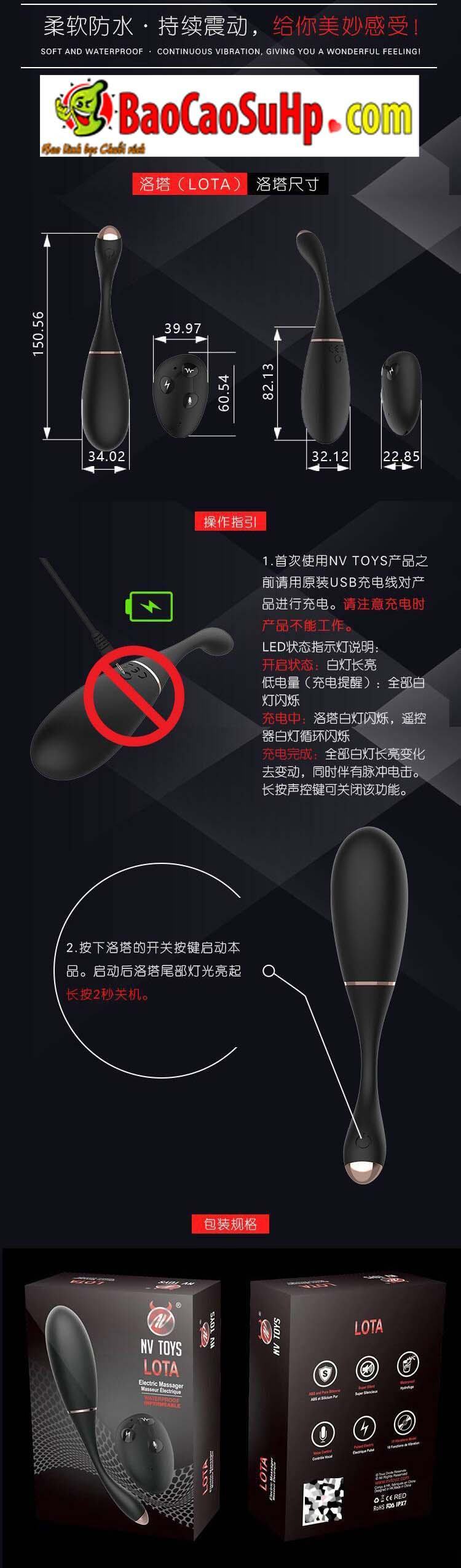 Trứng rung massage Lota siêu mạnh 3in1 nhỏ gọn sành điệu