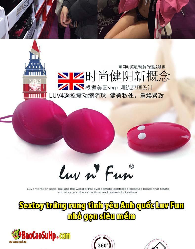 Trứng rung Luv Fun Anh quốc siêu mềm nhỏ gọn kích thích cực mãnh liệt