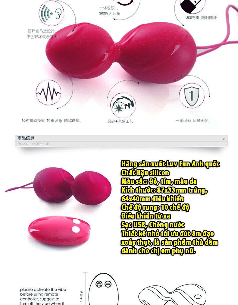 Trứng rung Luv Fun Anh quốc siêu mềm nhỏ gọn kích thích cực mãnh liệt