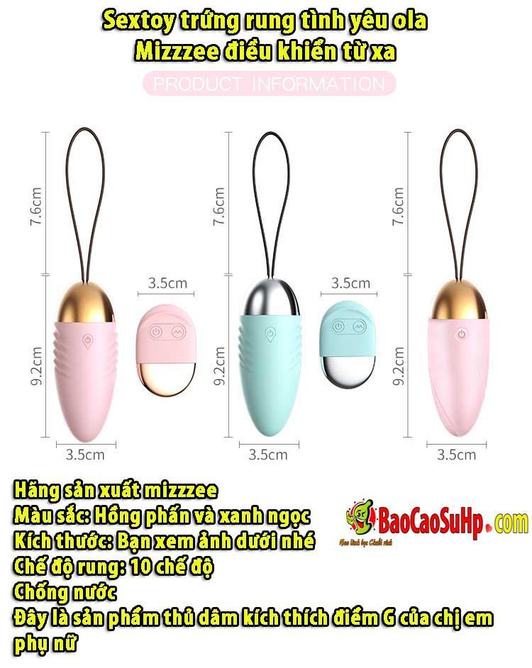 Trứng rung kích thích Ola Mizzzee điều khiển từ xa hấp dẫn