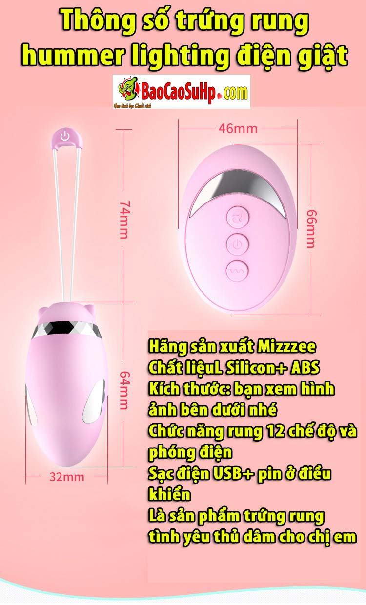 20190705234039 3935398 trung rung hummer lighting dien giat 4 - Trứng rung hummer lighting điện giật kích thích nữ cực khoái.