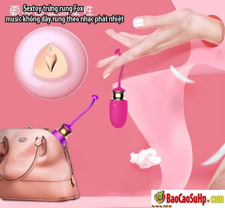Sextoy Trứng Rung Fox Music Không Dây Phát Nhiệt Kích Thích