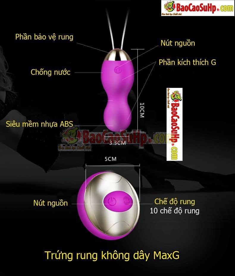 Sextoy trứng rung MaxG không dây cao cấp kích thích điểm G nữ Sextoy trứng rung MaxG không dây cao cấp kích thích điểm G nữ