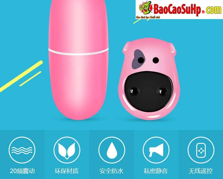 Trứng rung Cow Bò Cười điều khiển không dây kích thích mạnh mẽ