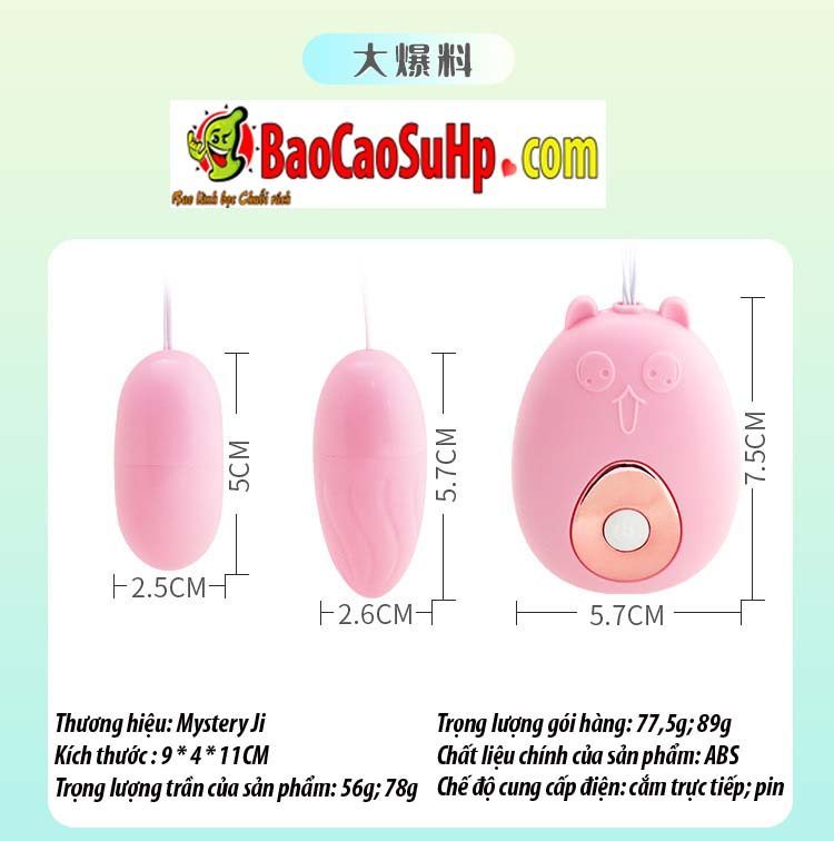 Trứng rung Bear Burn đôi siêu mạnh giá tốt khuyến mãi hấp dẫn