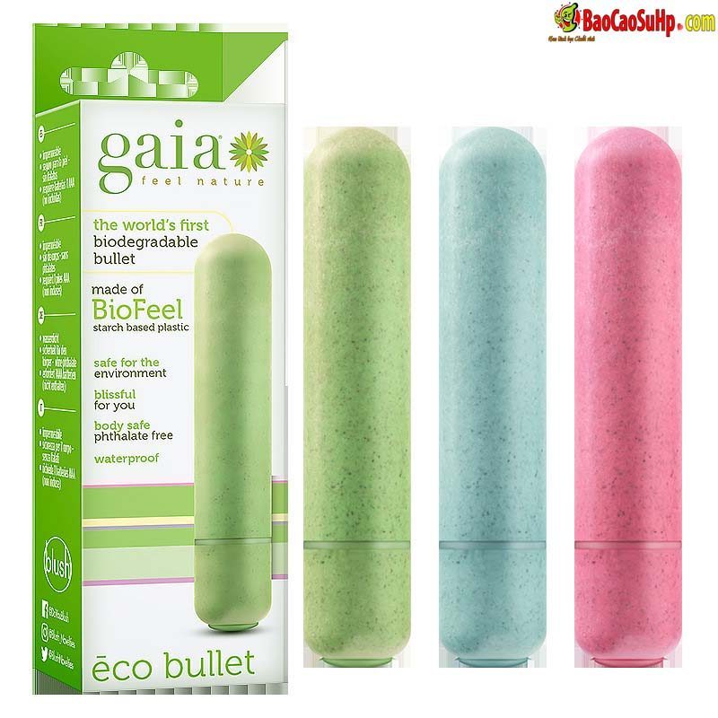 Trứng rung Blush Gaia nhỏ gọn kích thích điểm G mạnh mẽ dễ dùng