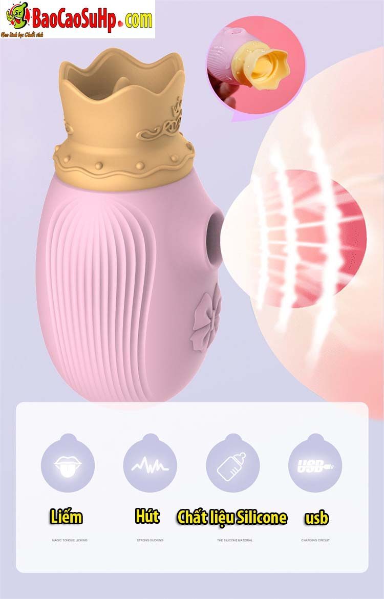 Trứng rung Crown Potato nhỏ gọn hút liếm kích thích mạnh