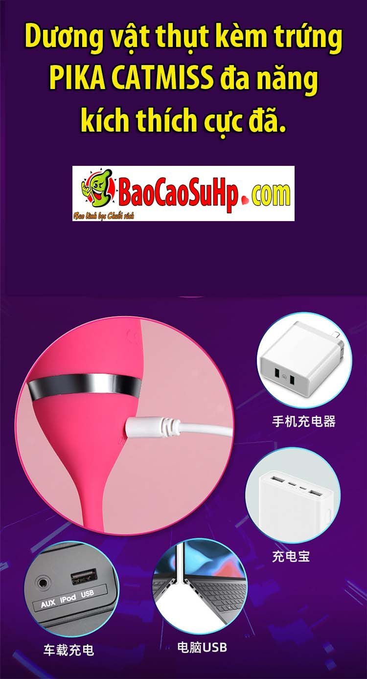 Dương vật thụt trứng PIKA CATMISS đa năng kích thích cực mạnh
