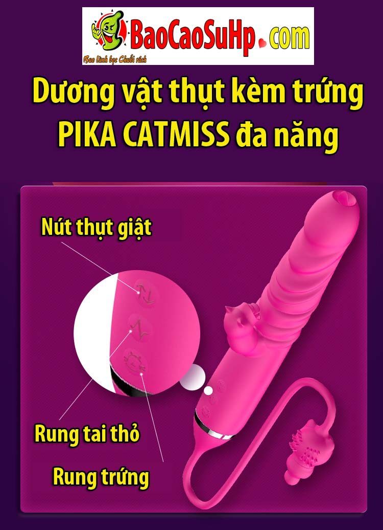 Dương vật thụt trứng PIKA CATMISS đa năng kích thích cực mạnh