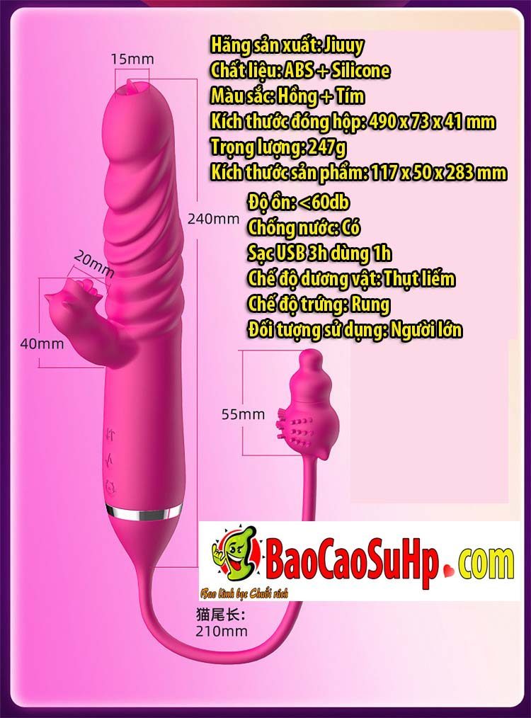 Dương vật thụt trứng PIKA CATMISS đa năng kích thích cực mạnh