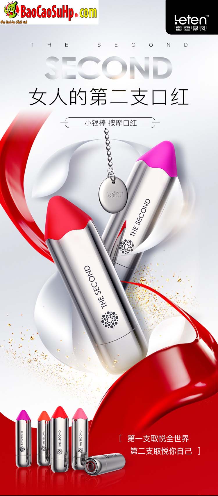 Sextoys Leten ZZ50 Thunder Silver Son Rung Cao Cấp Khử Khuẩn