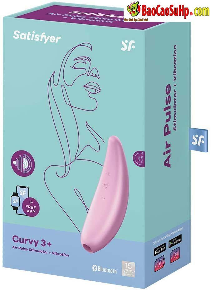 Máy Rung Satisfyer Curvy 3+ Điều Khiển App Kích Thích Xung Không Khí